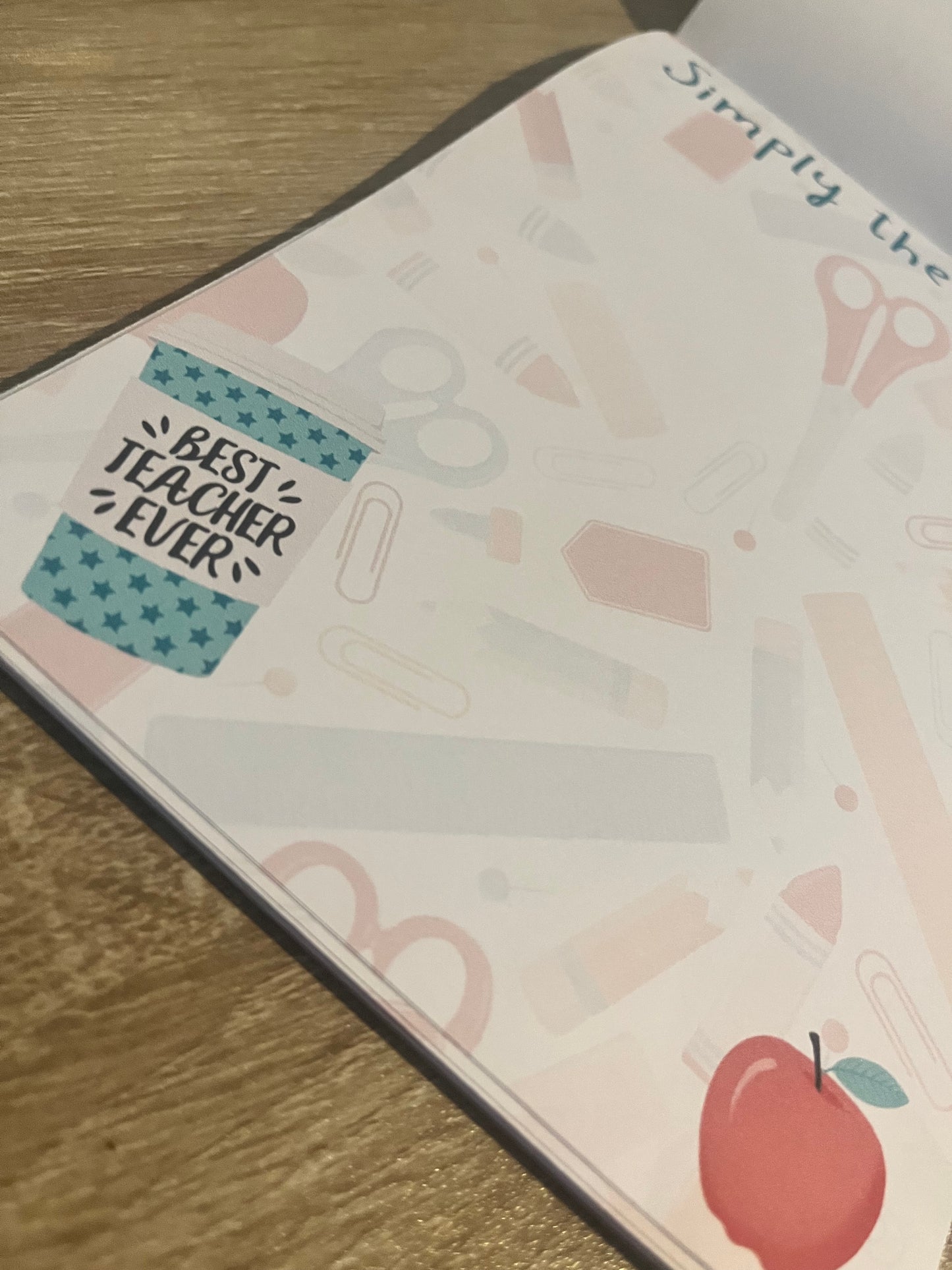 Handmade Teacher notepad And Pen Set