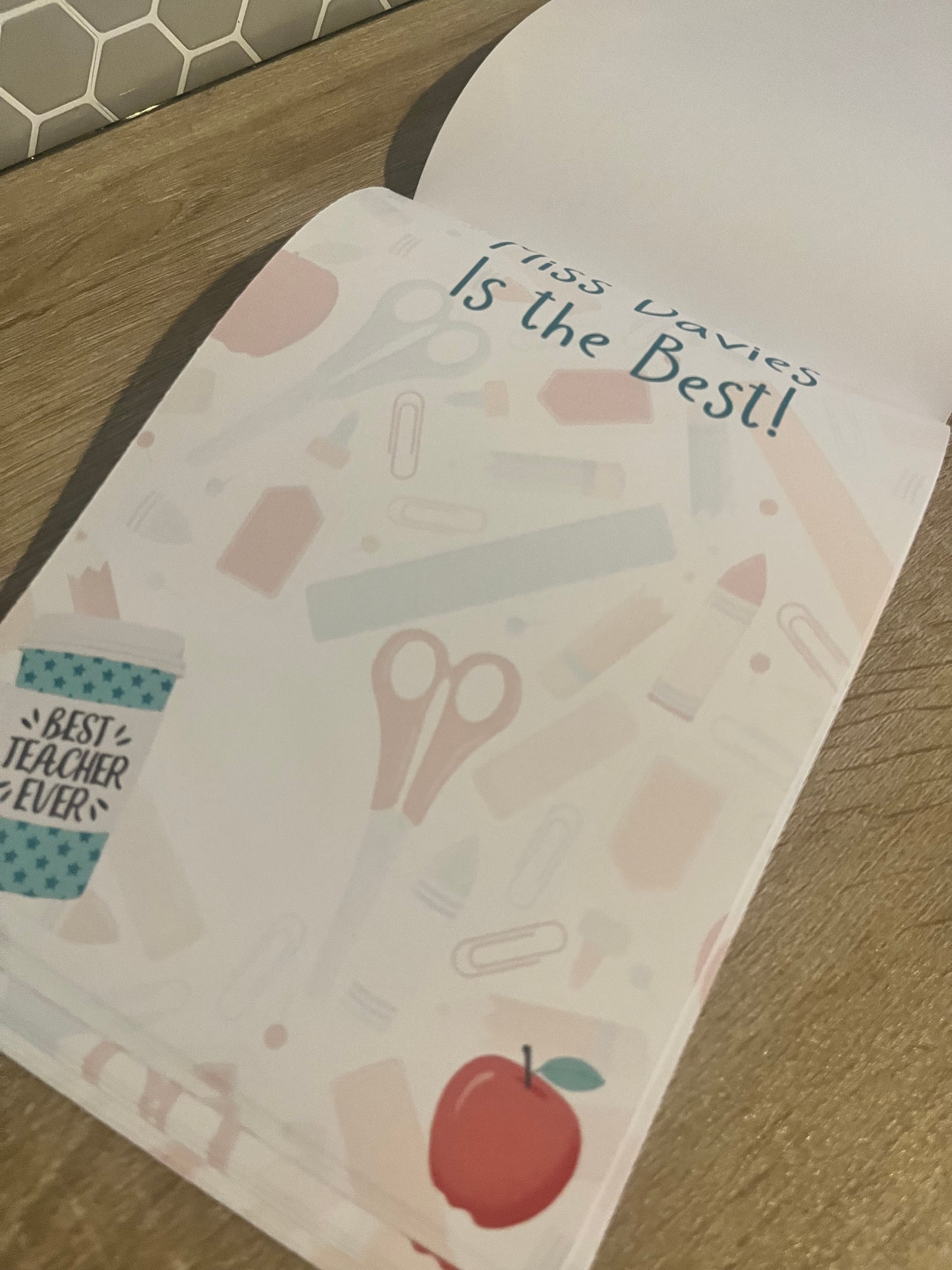 Handmade Teacher notepad And Pen Set