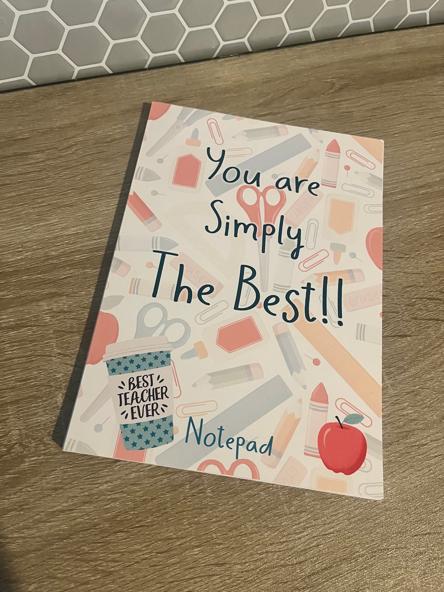 Handmade Teacher notepad And Pen Set