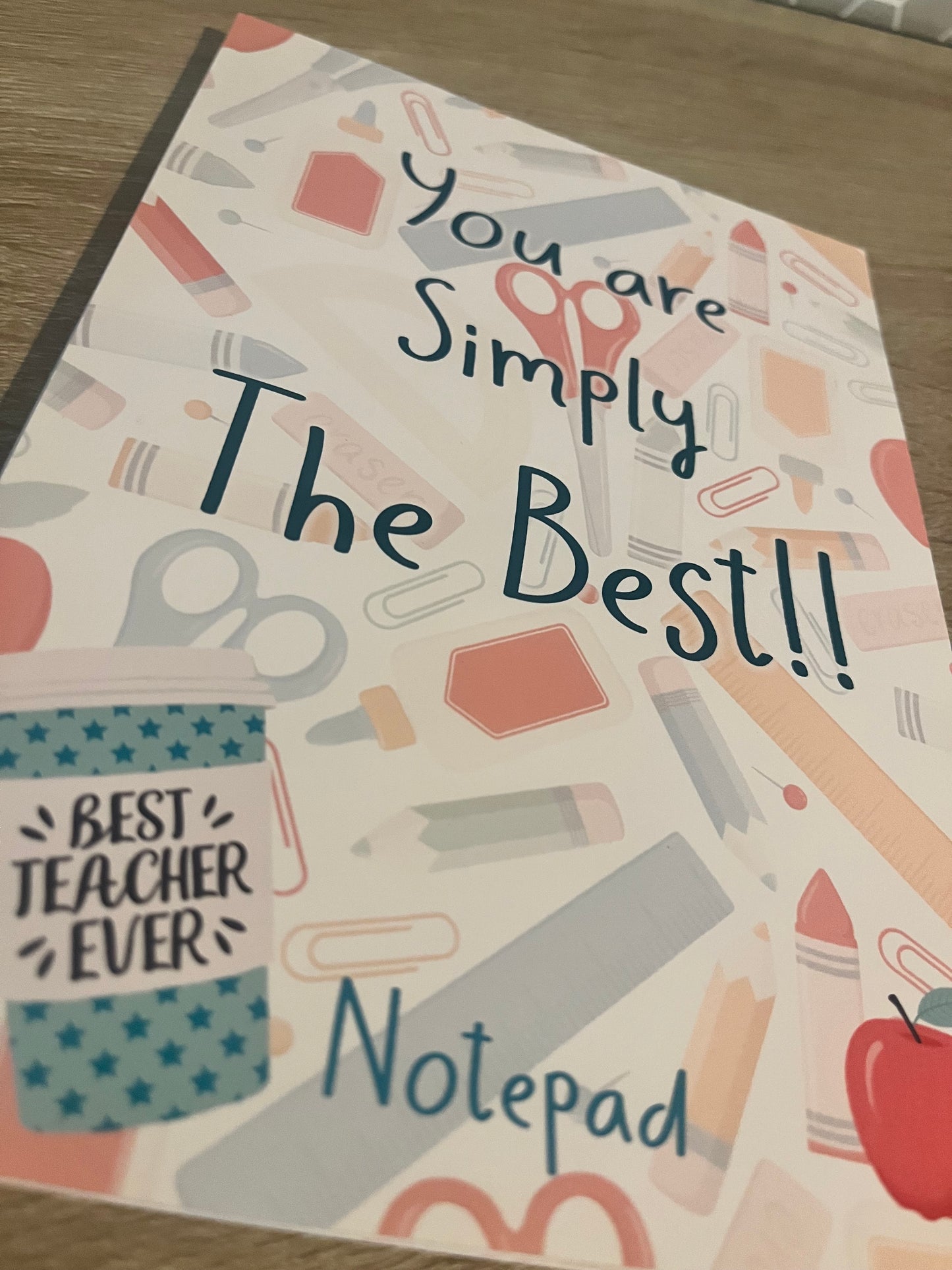Handmade Teacher notepad And Pen Set