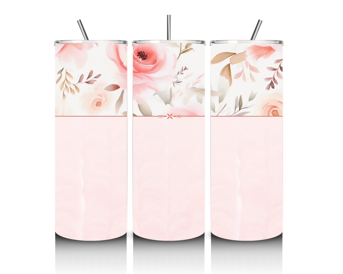 Pink Floral Tumbler