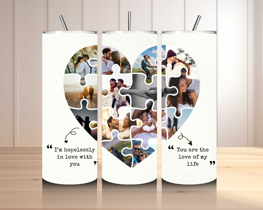 Photo Puzzle Heart Add You Own Pictures