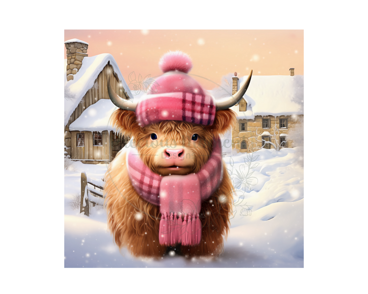 Christmas Highland Cow