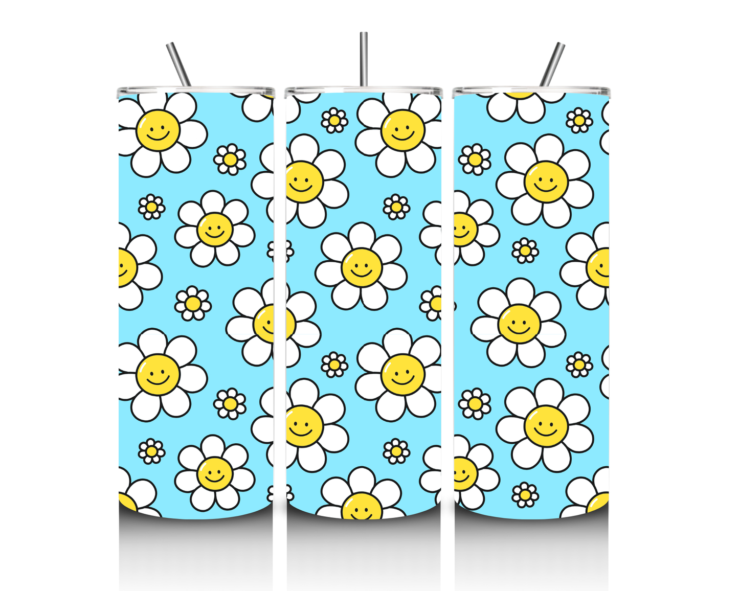 Smiley Face Daisy Tumbler