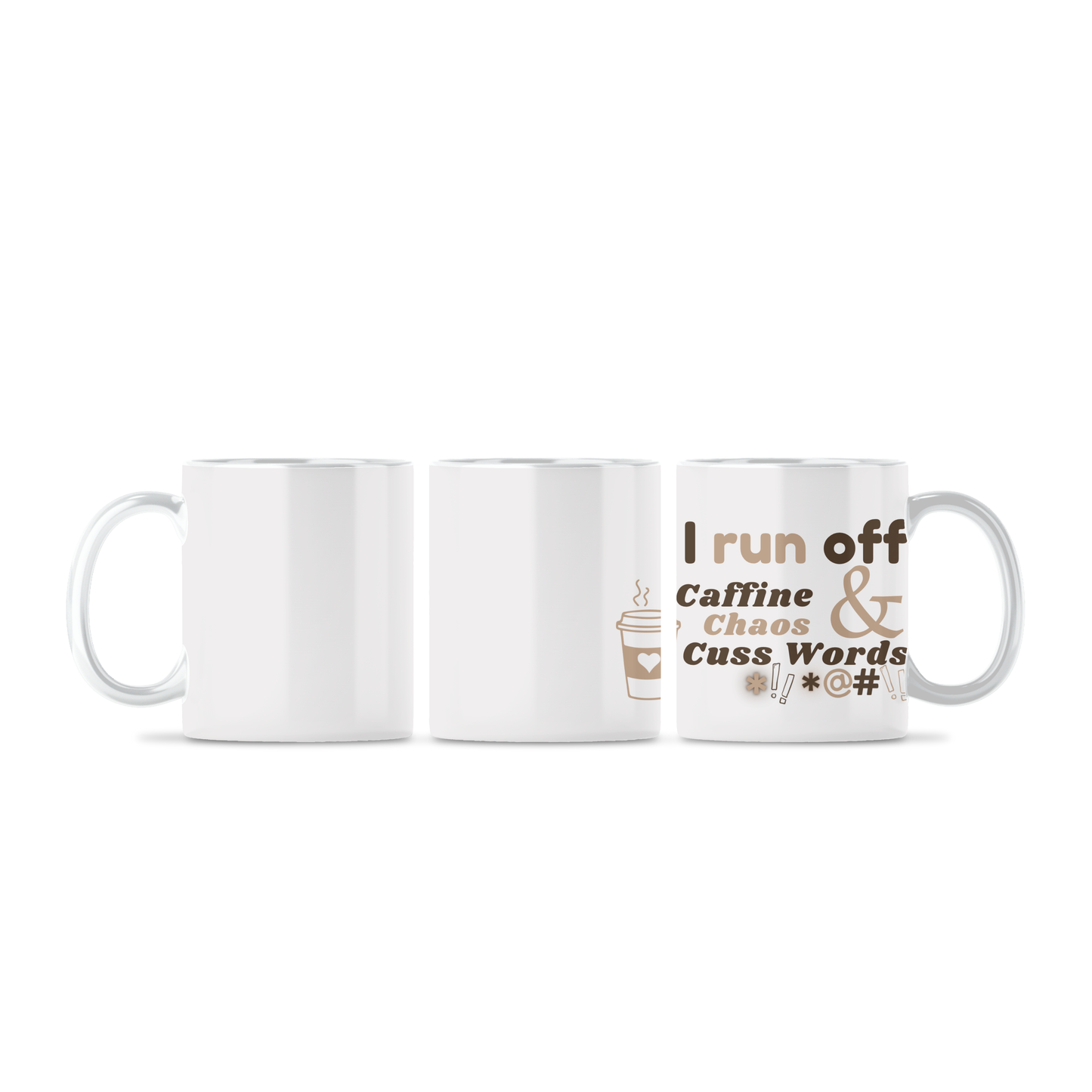 Caffeine Chaos and Cuss Words Mug for Coffee and Tea Lovers