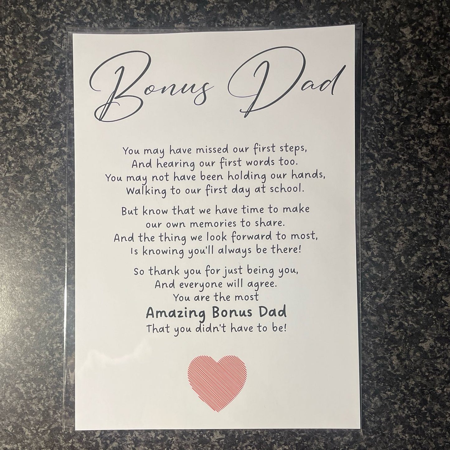 Amazing Bonus Dad Print ONLY