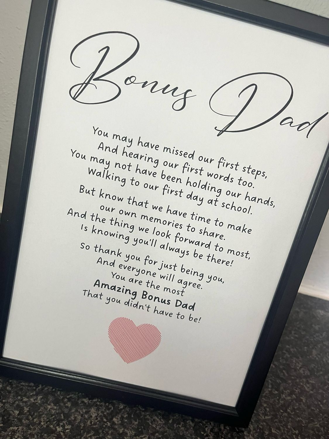 Amazing Bonus Dad Print ONLY