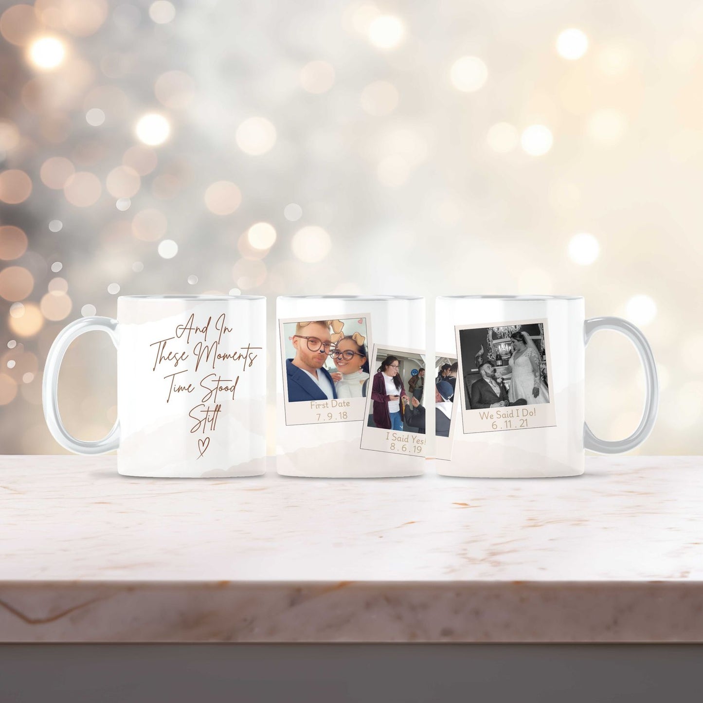 Custom Time Stood Still Mug for Couples, Friends and Family - Choose Your Own Design