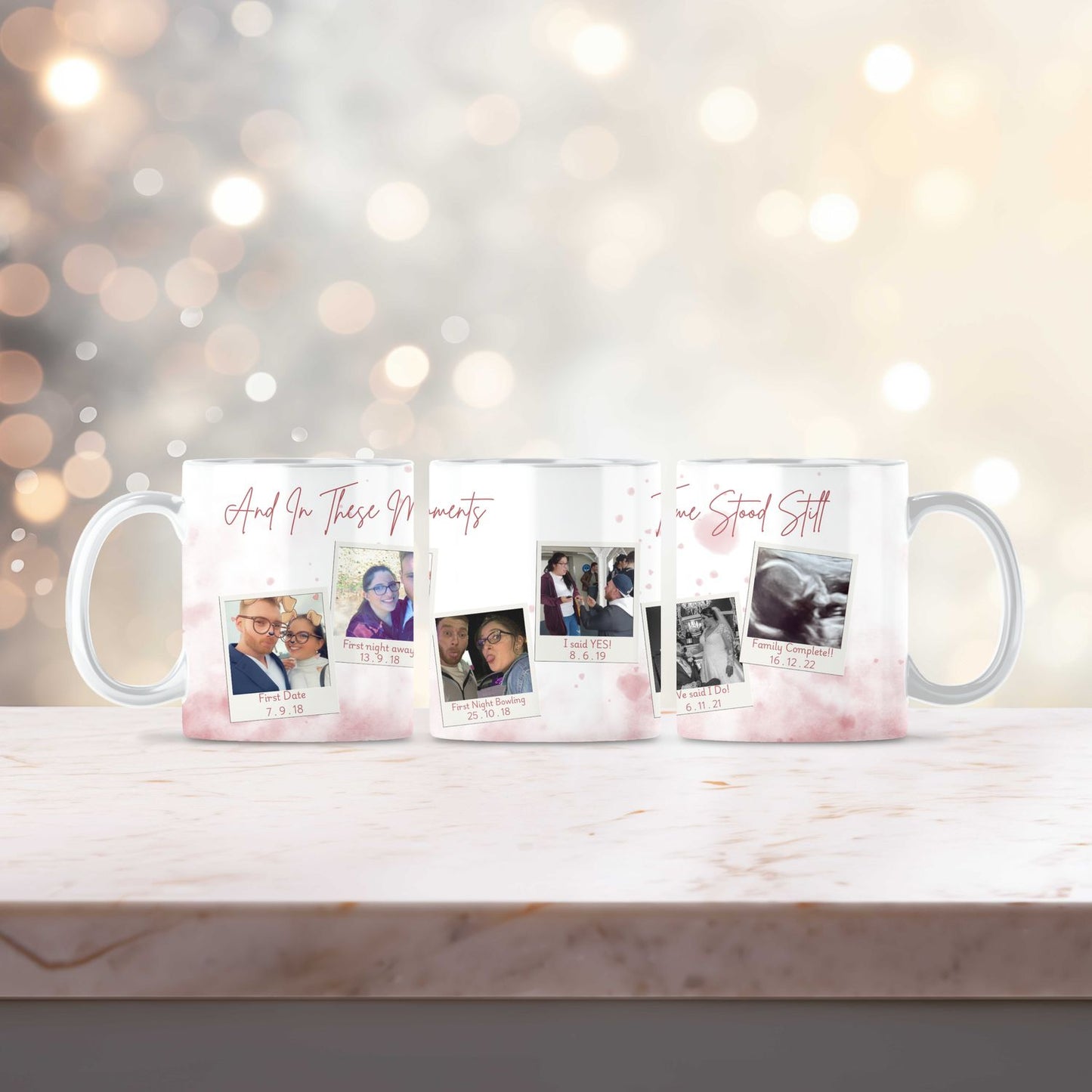 Custom Time Stood Still Mug for Couples, Friends and Family - Choose Your Own Design