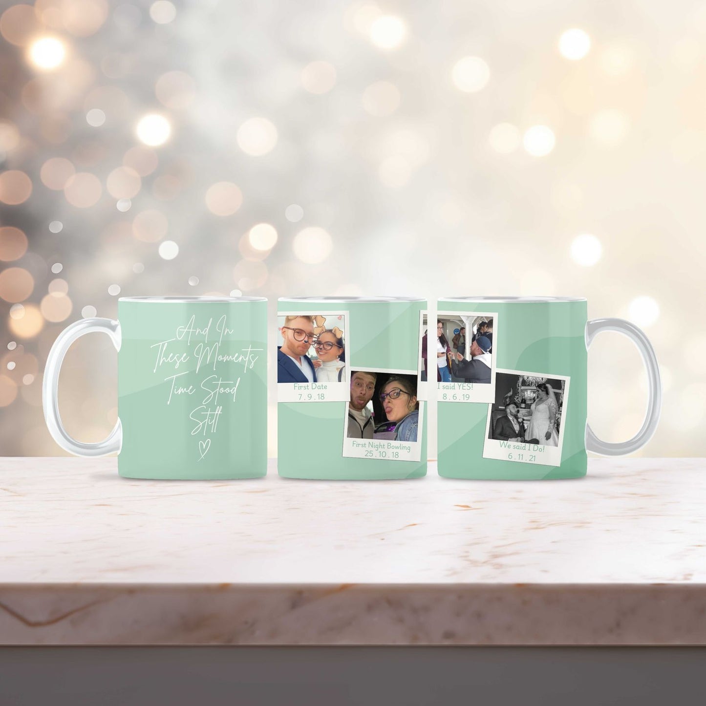 Custom Time Stood Still Mug for Couples, Friends and Family - Choose Your Own Design