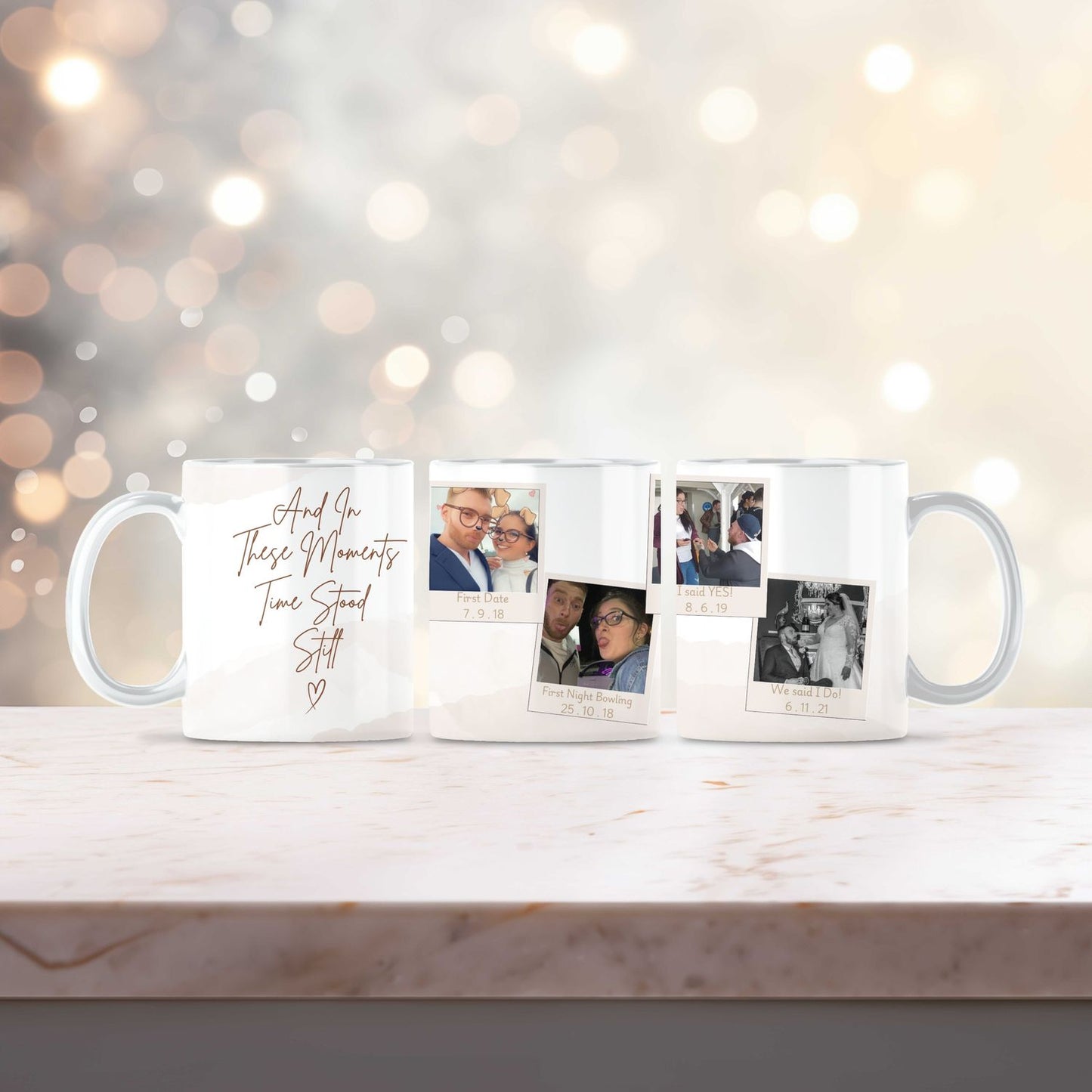 Custom Time Stood Still Mug for Couples, Friends and Family - Choose Your Own Design