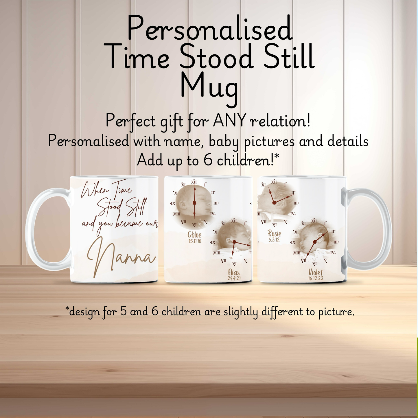 When Time Stood Still 11oz Mug - up to 6 children