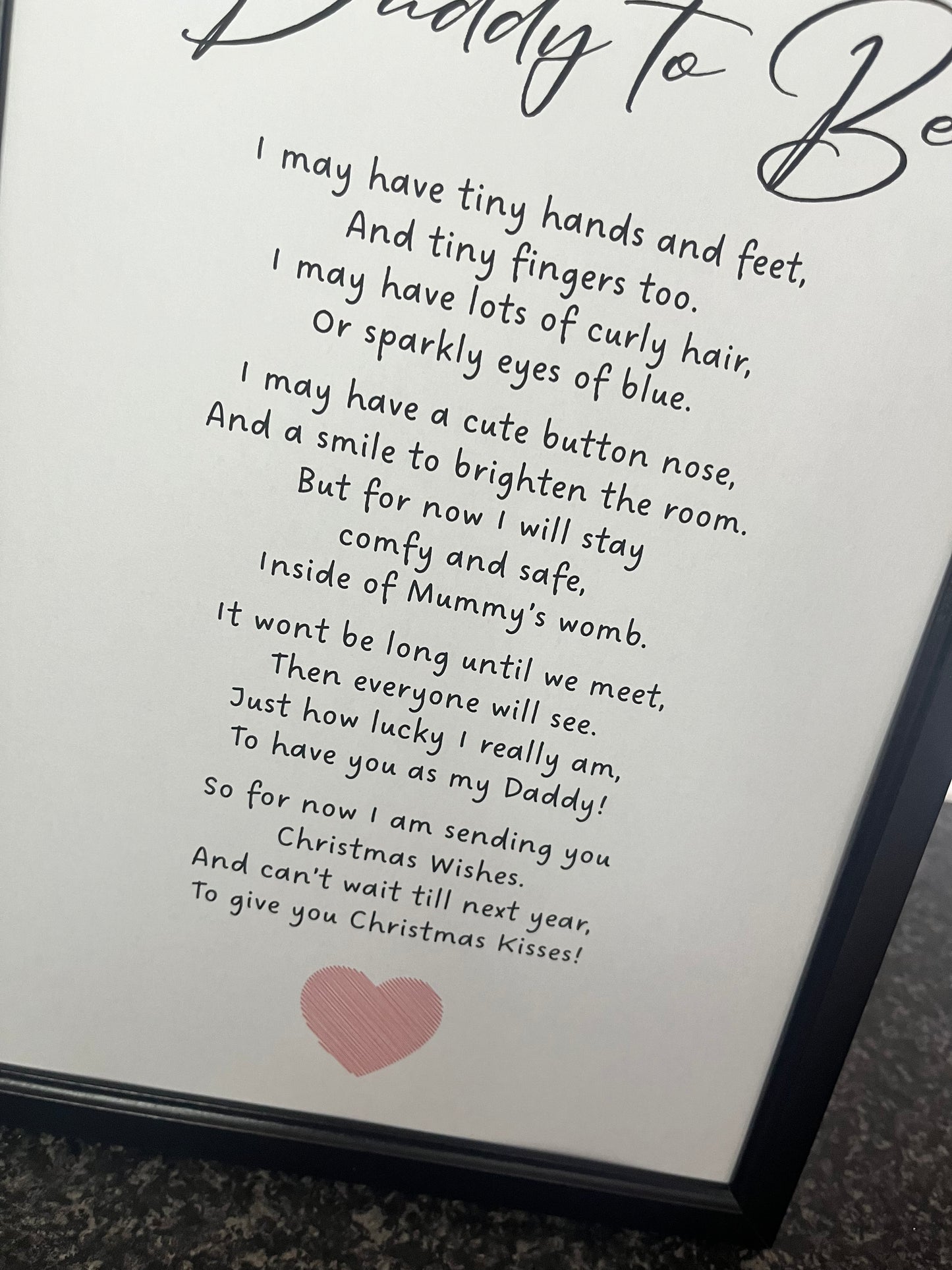 Daddy to Be Poem Print