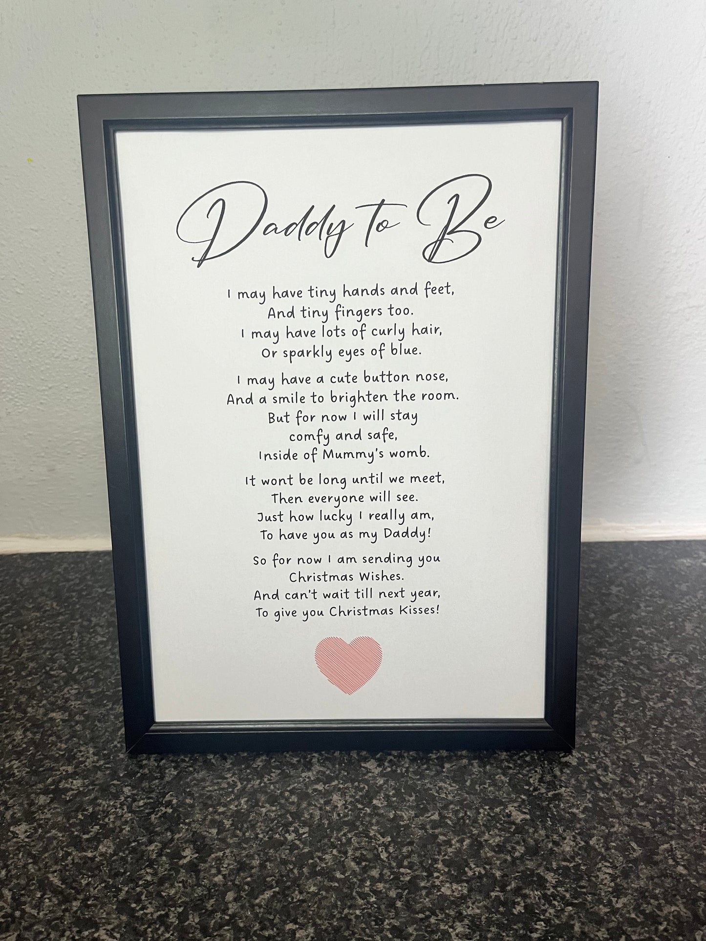 Daddy to Be Poem Print