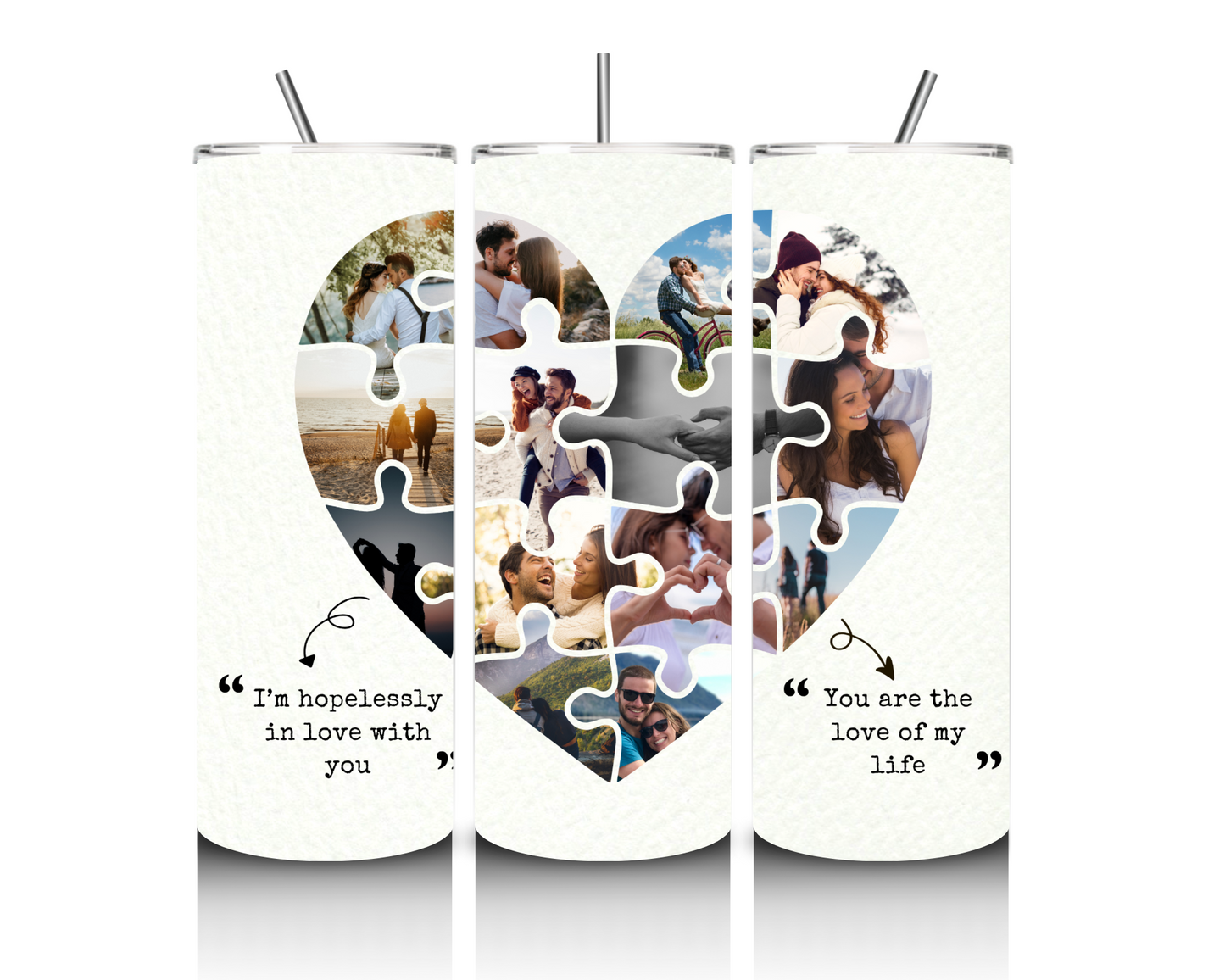 Photo Puzzle Heart Add You Own Pictures